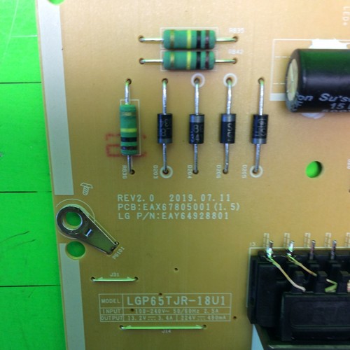 LG 65UN6950ZUA TV Television Display Inverter Board LGP65TJR-18U1 EAY64928801 - Picture 6 of 7