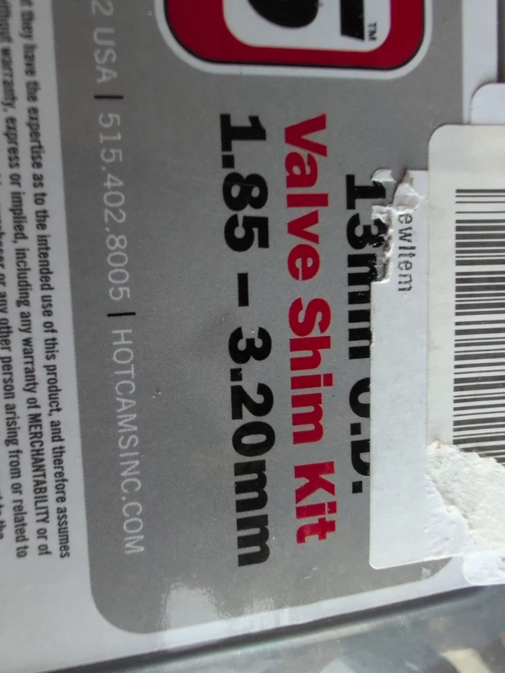 Kit completo de cuña de válvula Hot Cams/HotCams 13 mm HCSHIM32 Foto 2 de 4