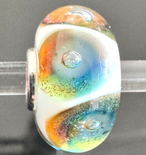 Trollbeads White Base Sparkle EVENT ONLY UNIQUE HTF OOAK