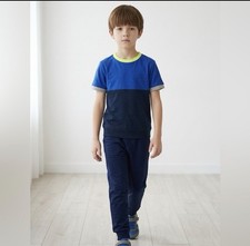 NWT - Tommy Bahama Boys 2 Pc Set Navy Blue Joggers/ Short Sleeve Shirt - Size 4