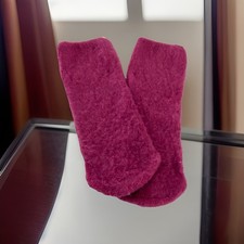 VTG Socks 80's Fuzzy Feet 70s Purple/Pink Ankle Cut Acrylic Blend Size 9-11 USA