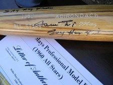 1960 WILLIE MAYS S.F. GIANTS DUAL- AUTO PRO MODEL ALL-STAR GAME BAT PSA/DNA JSA!