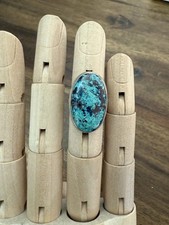 Green And Blue Stone Sterling Silver Ring