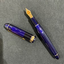 PLATINUM #3776 CENTURY Chartres Blue 14K F Fountain Pen Unused Japan w/Box
