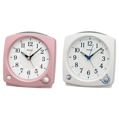 Seiko Uhr Wecker Analog Melodie Pink/White Pearl PYXIS NR455 125x120x69mm Japan