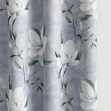 Floral 95 Blackout Curtains 84 Inches Long 52"W x 84"L Pack of 2 Light Grey
