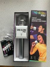 Sing Along Pro Karaoke Bluetooth Microphone Voice Changer Party Family - NEW