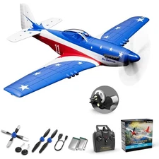 Volantexrc 4-CH P-51D Mustang RC Airplane,6-Axis Gyro,One-Key Aerobatic,RTF Gift