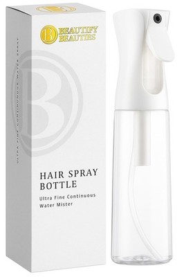 BeautifyBeauties Spray Bottle For Hair   Continuous Mister 10.1 Ounces, Clear