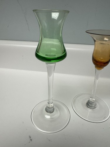 Vintage Lenox Stemmed Color Gems Crystal Cordial Glasses, Set Of 5 - Picture 2 of 7