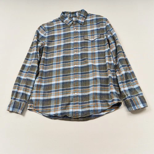 Criquet Shirt Mens Large Plaid Flannel Pearl Snap Western Long Sleeve Casual - product listing photo