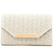 Straw Clutch Purses for Women Summer Evening Bag Raffia Woven Crossbody Beige