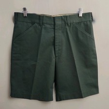 VINTAGE 70S SEARS MW SHORTS MEN SIZE 34 Green Workwear Grandpa core EC