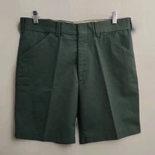 VINTAGE 70S SEARS? MW SHORTS MEN SIZE 34 Green Workwear Grandpa core EC