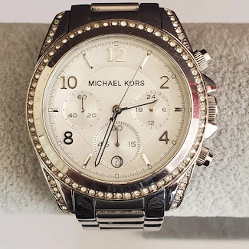 Orologio Michael Kors Blair Donna 39mm Argento con Cristalli Quarzo MK5165 Funzionante