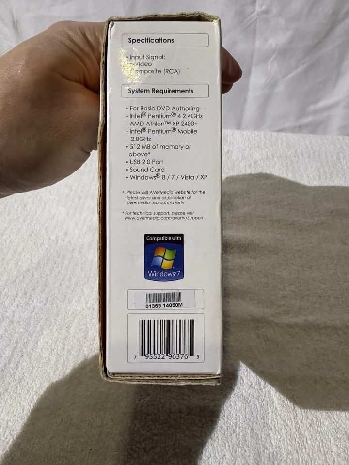 NEW AVerMedia DVD EZMaker 7 C039 VHS/DVD To Digital Format CONVERTER new open bx - Image 4 of 4