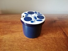 Melitta Stockholm 70er Vintage Marmeladendose Deckeldose blau Kobaltblüte 8 cm