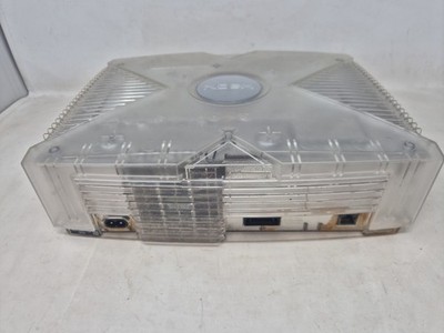 Microsoft Original Xbox Crystal Konsole - Powers On - Tray geöffnet - ungetestet
