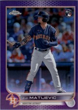 2022 Topps Chrome Update Purple Refractors #USC190 J.J. Matijevic - BB