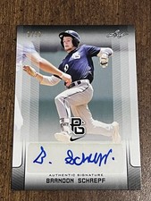 BRANDON SCHREPF 2017 LEAF PERFECT GAME BLACK AUTO #5/50 TROY, PENSACOLA ST.