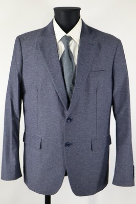 PJ Paul Jones Blazer Dunkelblau Gr. L Sakko Herren Knitterarm Business Jacke Top