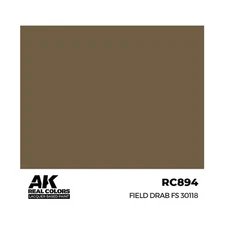 Paint - Real Color, Dropper Bottles AK-Interactive Field Drab FS 30118 New