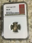 2026 Eagle 1/10 oz Gold $5, NGC MS 69,  The Official Red Book Label -