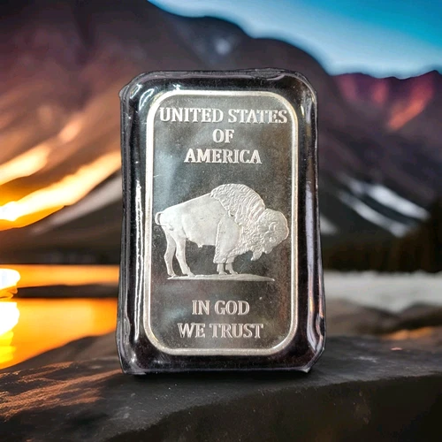 1oz 0.999 Silver Bullion Bar Liberty w/Indian Head & Bison HOT HOT HOT
