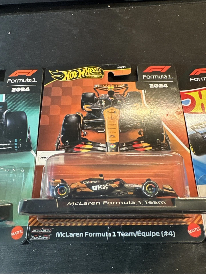 Hot Wheels Premium Fórmula 1 F1 Juego de 4 Mercedes Visa RB McLaren Red Bull Foto 4 de 4