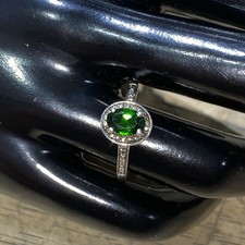 925 STERLING SILVER PERIDOT RING - SIZE 8