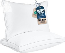 Bed Pillows Queen Size Set of 2 Down Alternative Cooling Gusset
