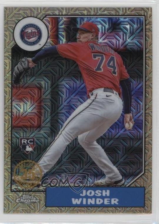 2022 Update 1987 Topps Chrome Silver Pack Series Mojo Josh Winder Rookie RC