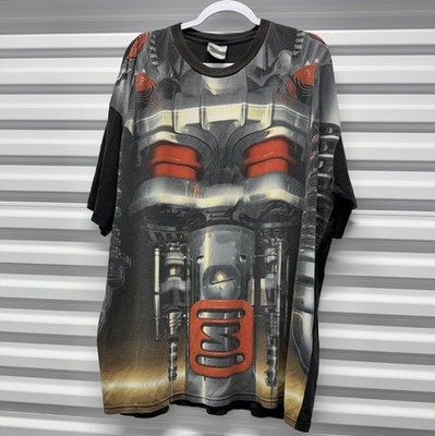 Rare VTG NIKE Shox Chrome Mechanical Torso Promo Shirt AOP Mens 2XL XXL
