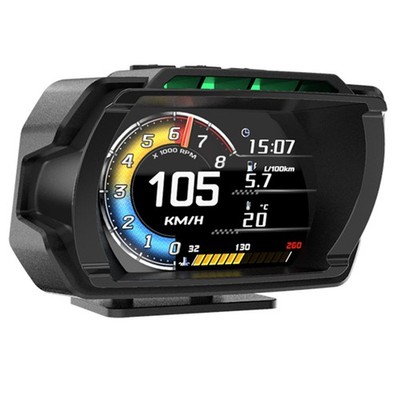 OBD II Smart Digital Speedometer Car Head-Up Display KM/H Speed Alarm Fuel Level