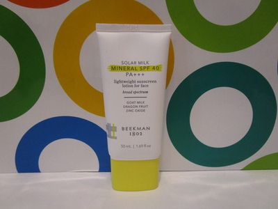 #ad BEEKMAN SOLAR MILK MINERAL SPF 40 PA MILKY SUNSCREEN FOR FACE 1.69 OZ $20.00