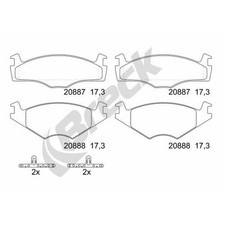 Satz Bremsbeläge Bremsklötze vorne für Seat Cordoba 6K1 6K5 Ibiza 2 | 2402372