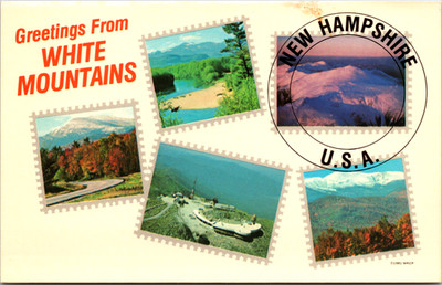 Postcard Greetings From White Mountains Multiple Views New Hampshire