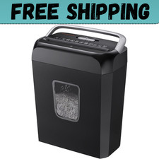 Commercial Paper Shredder Industrial 6 Sheet Cross Cut Heavy Duty Home Office