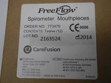 CAREFUSION FREEFLOW SPIROMETER MOUTHPIECES 773470 12/BOX "NEW" SEALED.