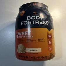 Body Fortress Super Advanced 100% Premium Whey Protein Powder, Vanilla, 1.74lbs