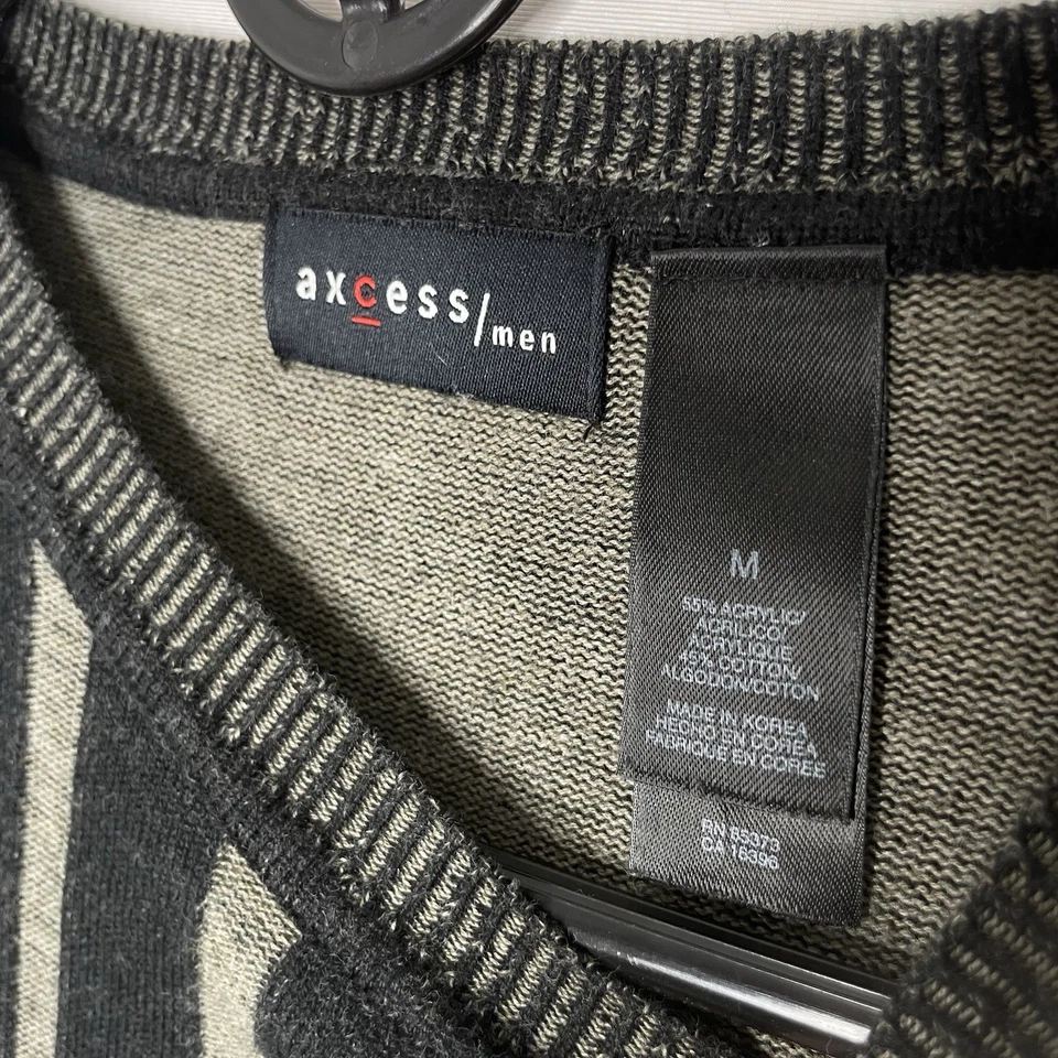 Suéter Pullover Y2K Axcess Para Hombres Crew M Manga Larga Patinador Grunge Ropa de Calle Foto 4 de 4