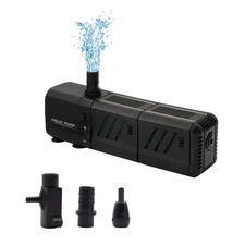 210GPH Submersible Water Pump (800L/H, 8W) with Filters and Water Nozzles, Ul...