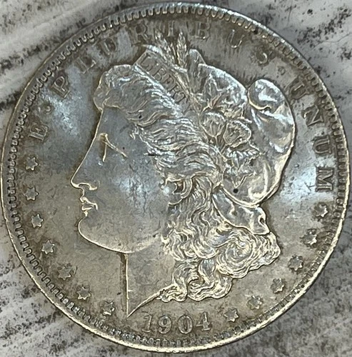 1904O Morgan Silver Dollar Uncertified About Uncirculated Plus Condition