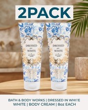 NEW Bath Body Works 2 PACK Dressed In White Ultimate Hydration Body Cream 8 oz
