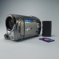 JVC Everio GZ-MS100EK Handheld High Definition HDD Camcorder Silver Tested