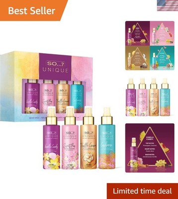 Luxury 4-Pc Body Mist Set -  Travel Perfumes with Long-Lasting Sprays