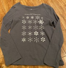 Gap Kids Snowflakes Long Sleeves T Shirt