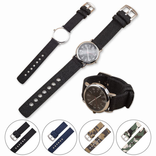 18-24mm Nylon Strap Watch Band Camouflage Replacement Watchband For Watches - Picture 2 of 12