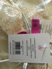 Agent Provocateur RARE set 36B brief size L and matching garter size L NWT