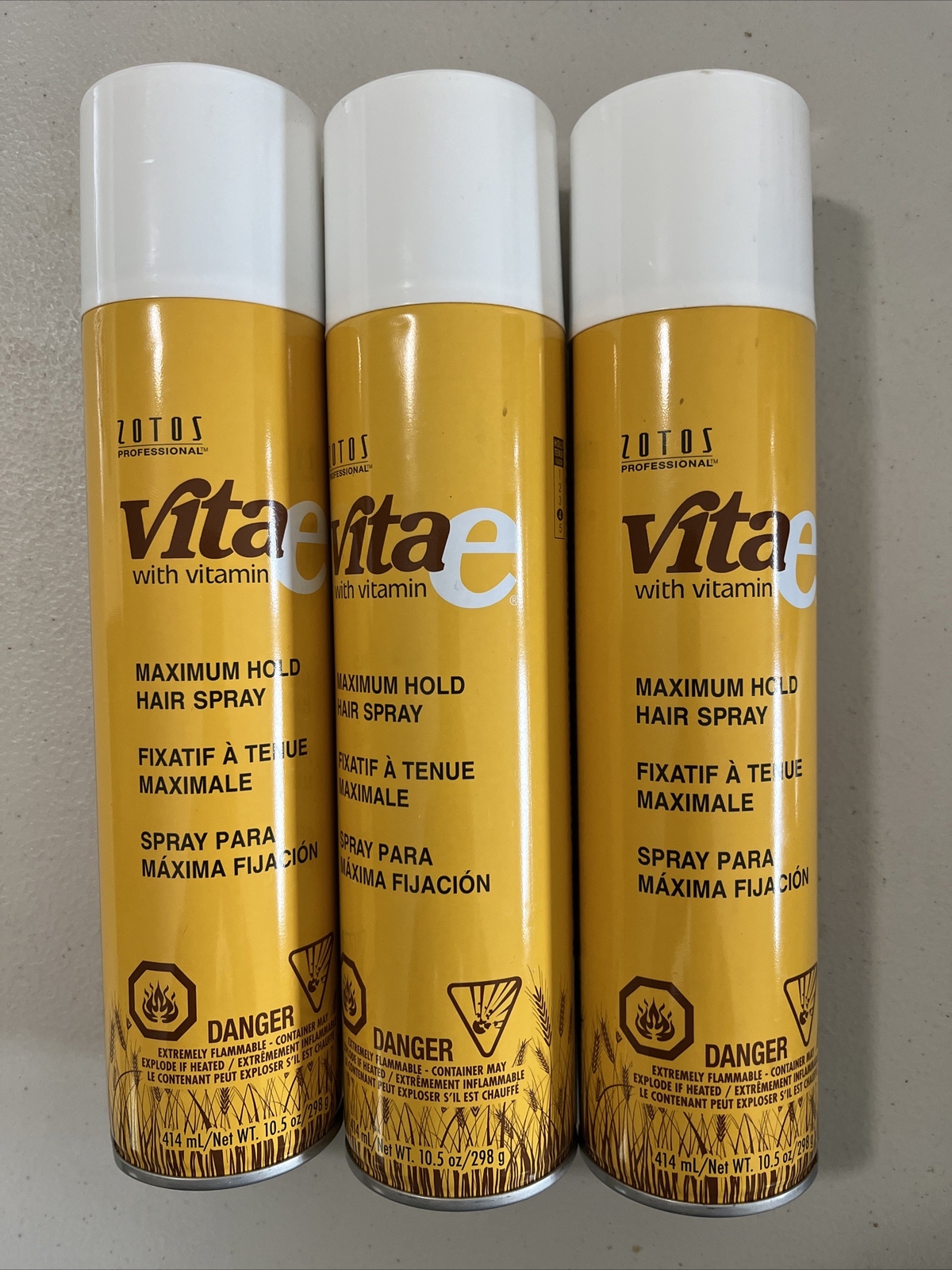 Zotos Professional Vita E Maximum Hold Hair Spray 10.5oz Vitamin E Lot